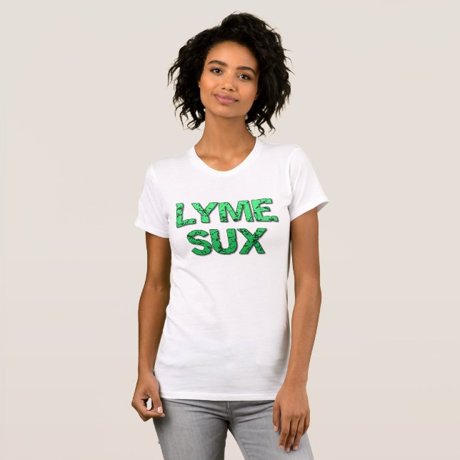 Camiseta Conscientização Lyme Sux (Frente Completa)