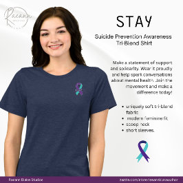Camiseta Conscientização para a Prevenção do Suicídio 'Fiqu