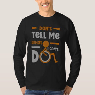 Camiseta Conscientização sobre amputados de perna em cadeir