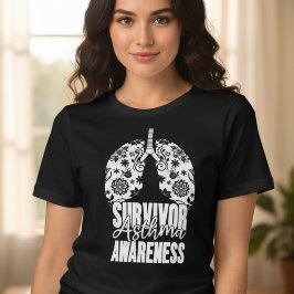 Camiseta Conscientização sobre Asma de Sobrevivente