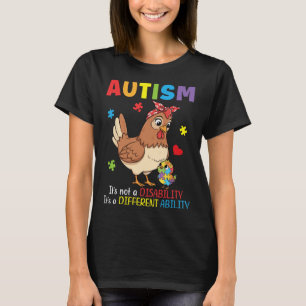 Camiseta Conscientização sobre Autismo Mãe Galinha Habilida