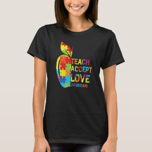 Camiseta Conscientização sobre Autismo para Professoras Grá