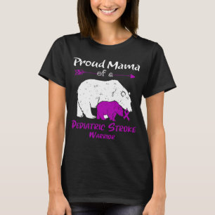 Camiseta Conscientização sobre AVC Pediátrico da Mamãe Urso