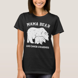 Camiseta Conscientização sobre CÂNCER DE PULMÃO da Mamãe Ur