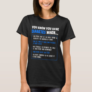 Camiseta Conscientização sobre Diabetes Diabetes Tipo 1 Pia