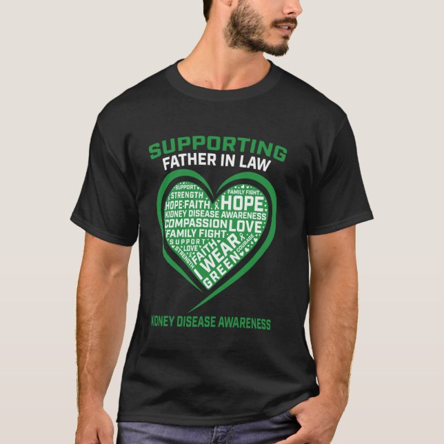 Camiseta Conscientização sobre Doença Renal do Sogro com Fi (Frente)