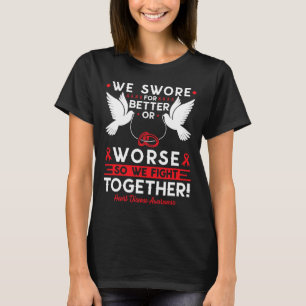 Camiseta Conscientização sobre Doenças Cardíacas Cônjuge Ma