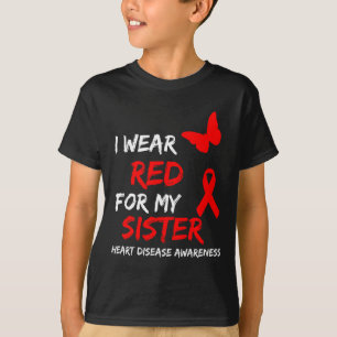 Camiseta Conscientização sobre Doenças Cardíacas Eu Uso Ver