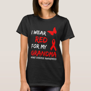 Camiseta Conscientização sobre Doenças Cardíacas Eu Uso Ver