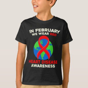 Camiseta Conscientização sobre Doenças Cardíacas Fique Verm