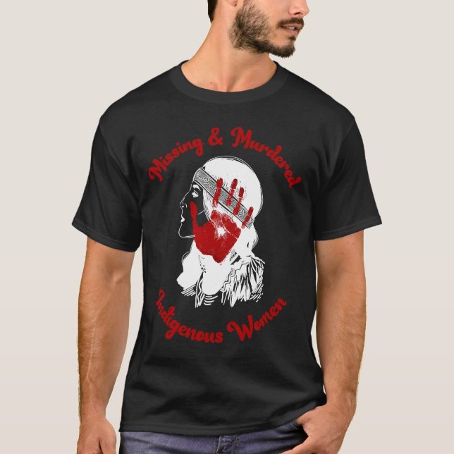 Camiseta Conscientização sobre Mulheres Indígenas Desaparec (Frente)