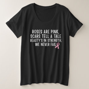 Camiseta Conscientização sobre o Câncer de Mama Força, Cica