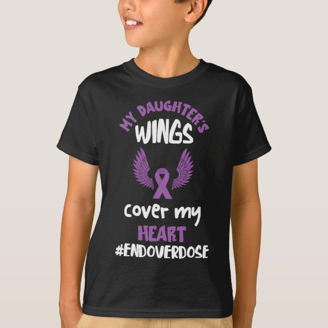 Camiseta Conscientização sobre overdose As Asas da Minha Fi (Frente)
