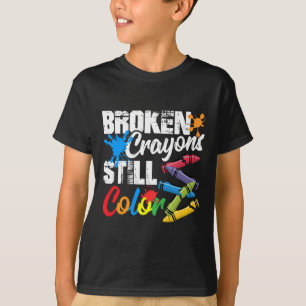Camiseta Conscientização sobre Saúde Mental de Giz de Cera