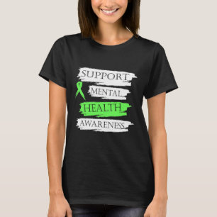 Camiseta Conscientização sobre Saúde Mental Suporte Fita Ve