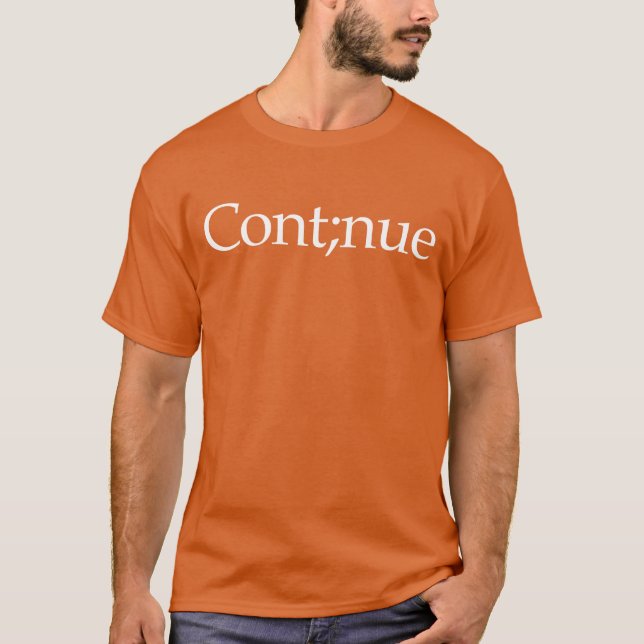 Camiseta Conscientização sobre Suicídio Continuação Ponto e (Frente)