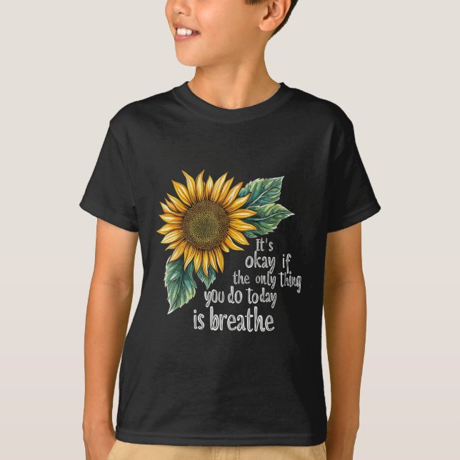 Camiseta Conscientização sobre suicídio de girassol (Frente)