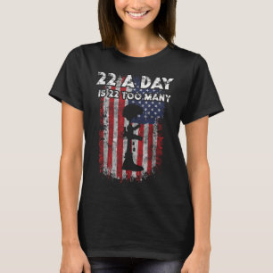 Camiseta Conscientização sobre Suicídio de Veteranos do Exé