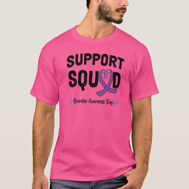 Camiseta Conscientização sobre Superose Agosto Usamos Roxo  (Frente)