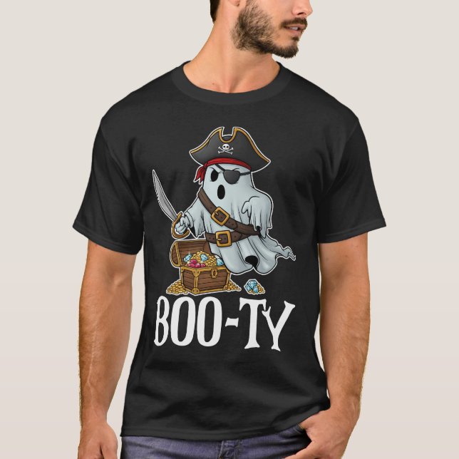 Camiseta Consegui Aquele Halloween De Pirata Idiota. (Frente)