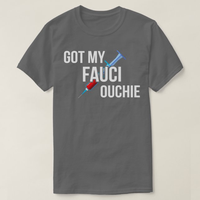 Camiseta Consegui meu Fauci Ouchie II (Frente do Design)
