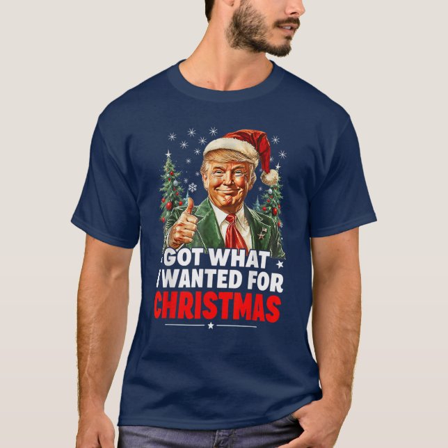 Camiseta Consegui O Que Queria No Natal - Trump Xmas (Frente)