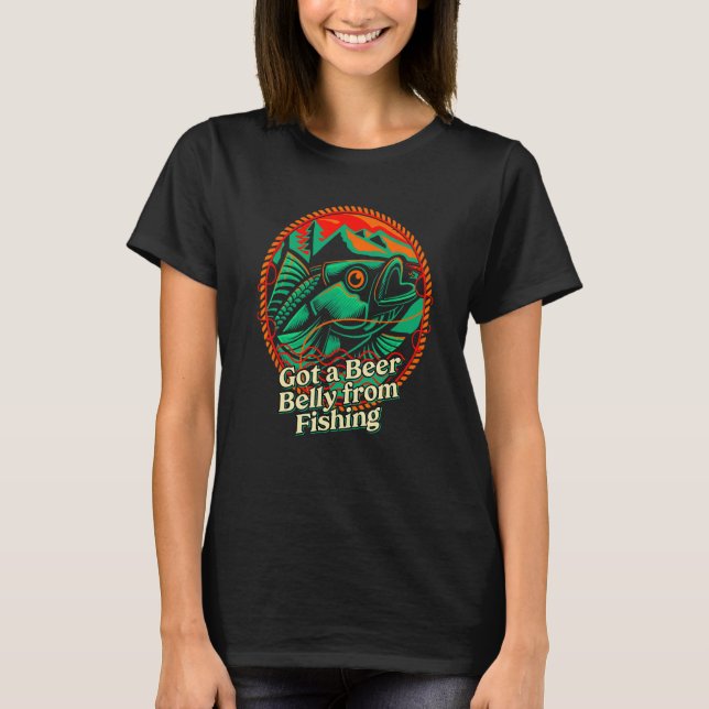 Camiseta Consegui uma Bela de Cerveja da Beer Humor Drinker (Frente)