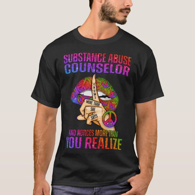 Camiseta Conselheira de Abuso de Substâncias Sabe Mais Do Q (Frente)