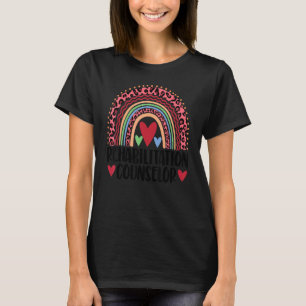 Camiseta Conselheira de reabilitação Mulheres Leopard Rainb