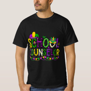Camiseta Conselheiro da Escola Leopardo Mardi Gras Bead Ter