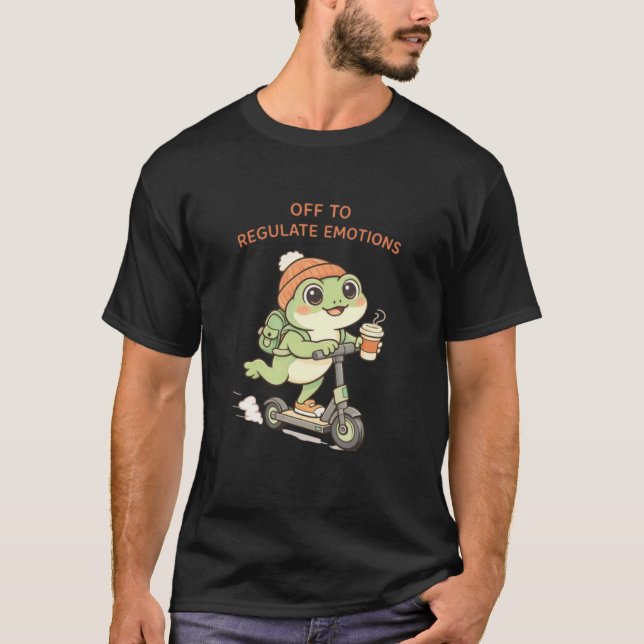 Camiseta Conselheiro de Saúde Mental de Sapo Engraçado fora (Frente)