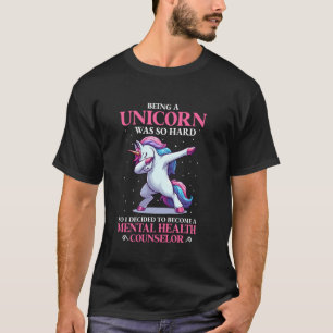 Camiseta Conselheiro de Saúde Mental de Unicórnio Engraçado