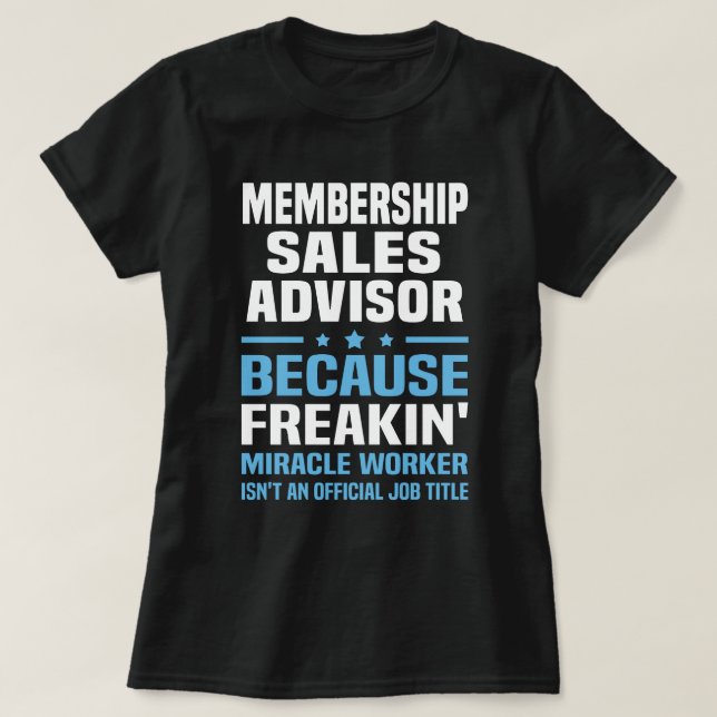 Camiseta Conselheiro de Vendas para Membros (Frente do Design)