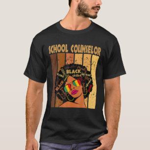 Camiseta Conselheiro escolar Afro-Americano Black Histo
