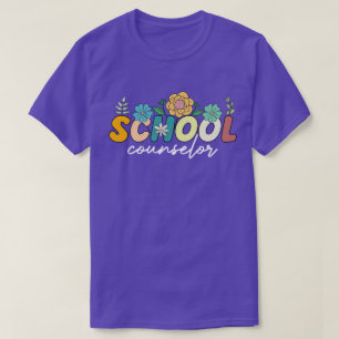 Camiseta Conselheiro Escolar Apreciação de Flor Selvagem Co