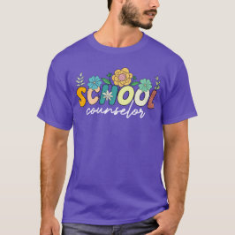 Camiseta Conselheiro Escolar Apreciação de Flor Selvagem Co