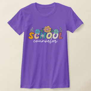 Camiseta Conselheiro Escolar Apreciação de Flor Selvagem Co