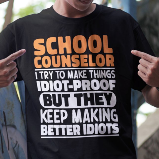 Camiseta Conselheiro Escolar Eu Tento Engraçado Dizendo As  (Criador carregado)
