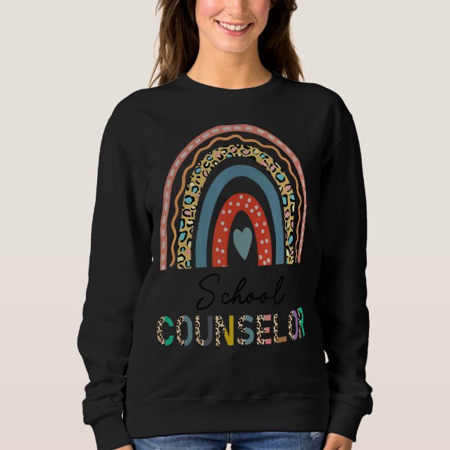 Camiseta Conselheiro Escolar Leopard Rainbow Apreciação De  (Frente)