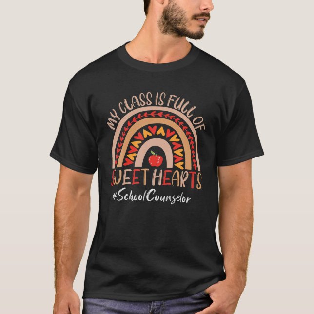 Camiseta Conselheiro Escolar Minha Classe É Cheio De Coraçõ (Frente)