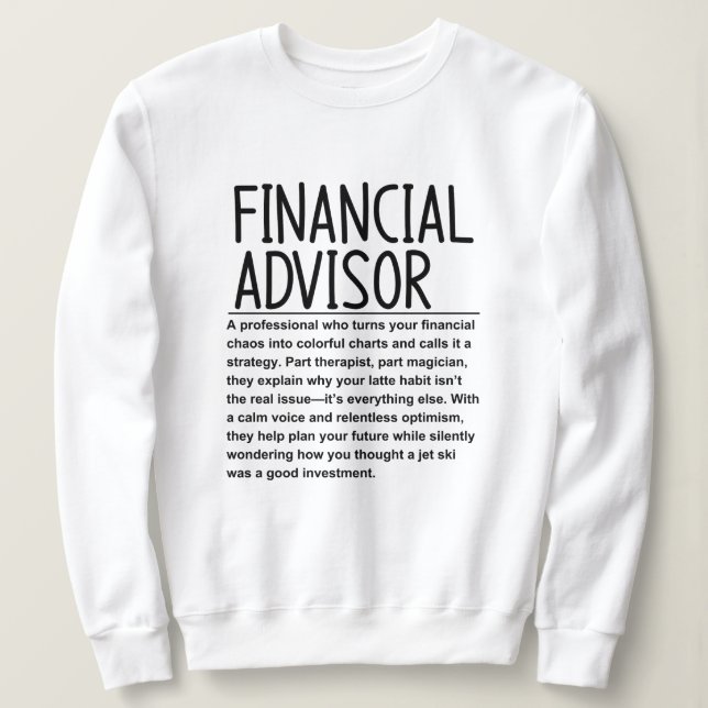 Camiseta Conselheiro financeiro (Frente do Design)