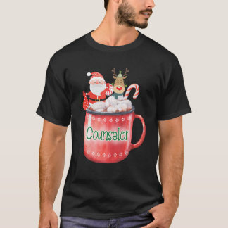 Camiseta Conselheiro Natal Santa Claus Candy Cane Rudolph