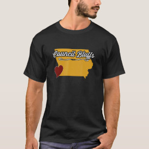 Camiseta CONSELHO BLUFFS IOWA IA USA Cute Souvenir EUA Cida