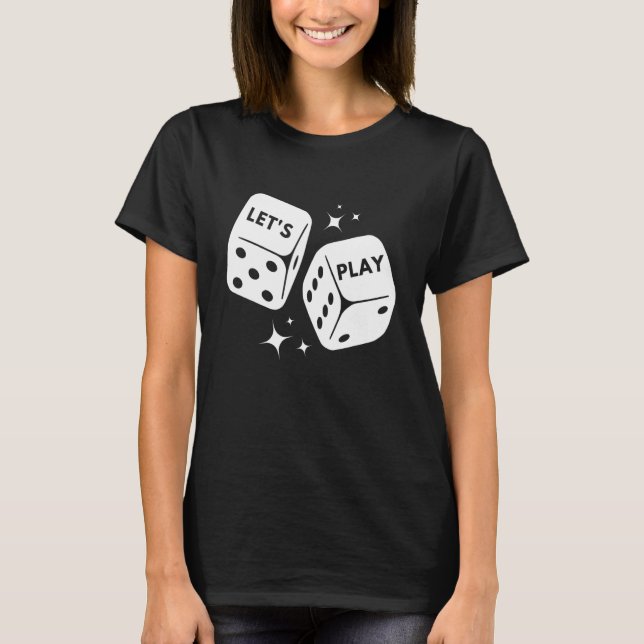 Camiseta Conselho de Dice Jogo Jogo Quebra-cabeça de Jogo C (Frente)