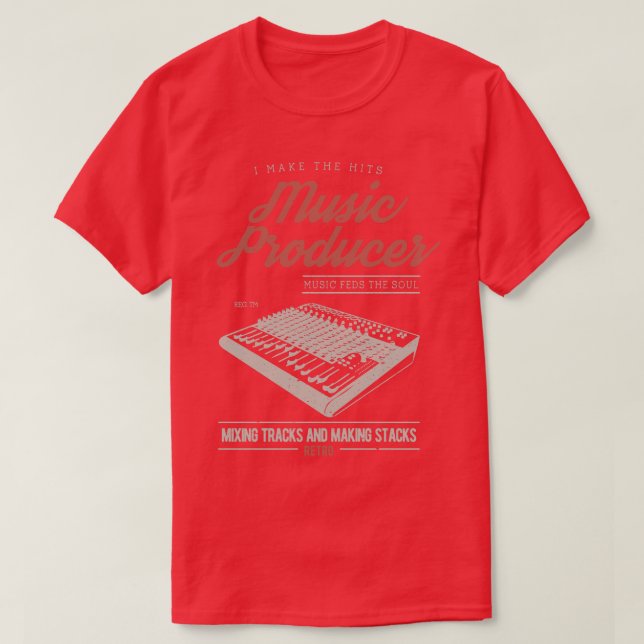 Camiseta Conselho de mistura de produtores de música (Frente do Design)