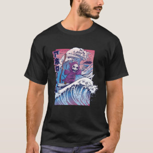 Camiseta Conselho de Surf Vintage da Vaporwave Grim Reaper 