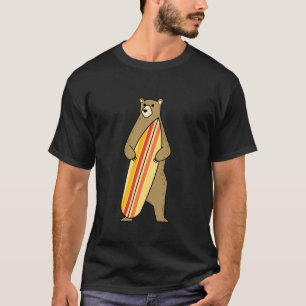 Camiseta Conselho De Urso Bonito Surfando Engraçado Para Ho