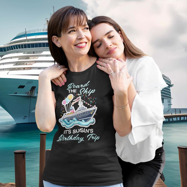 Camiseta Conselho do navio Birthday Cruise (Criador carregado)