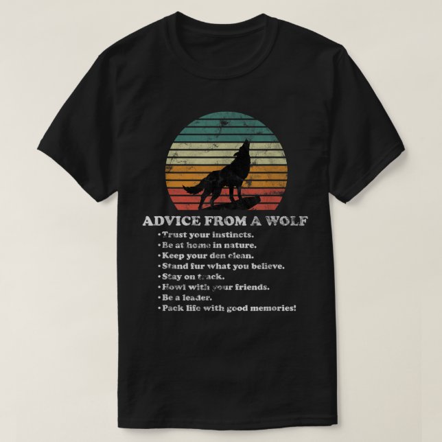Camiseta Conselhos De Um Lobo (Frente do Design)