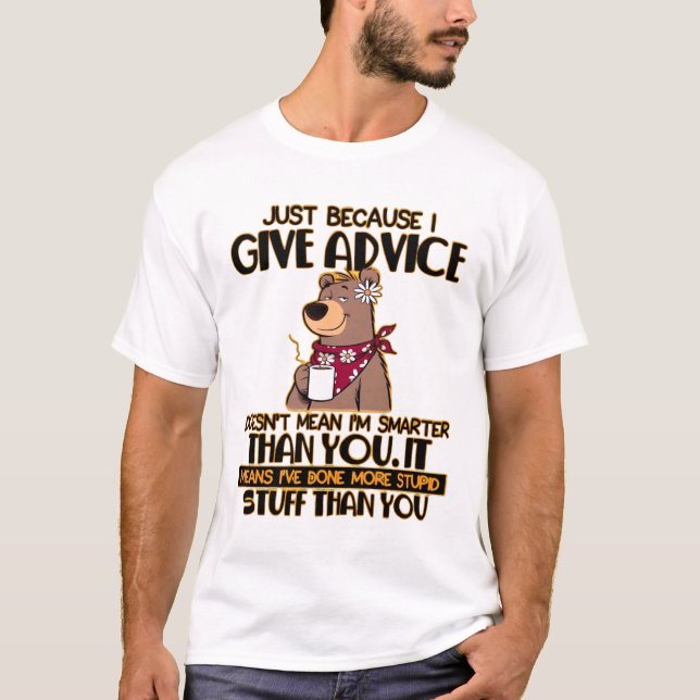 Camiseta Conselhos de urso louco  (Frente)